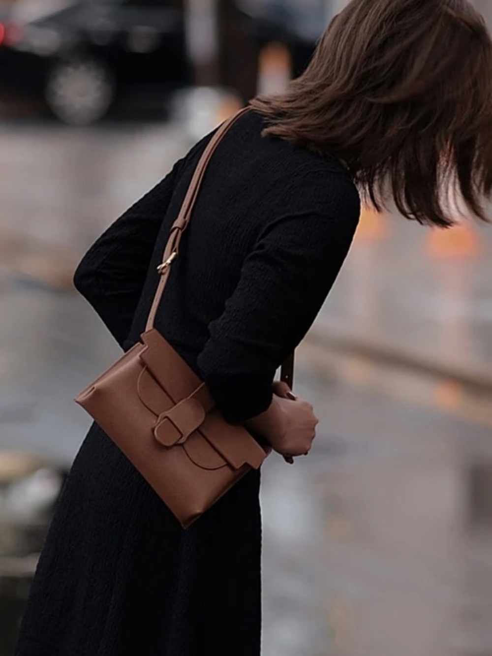 SENREVE Aria Crossbody Shoulder Or Belt Bag In Pebbled Chestnut New With Tags